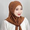 Расшитые бисером арабские хиджабы-шапки однотонные турецкие повязки-шарфы удобные мусульманские хиджабы женские