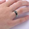 Simple Flat Magnetic Hematite Width Finger Unisex Ring