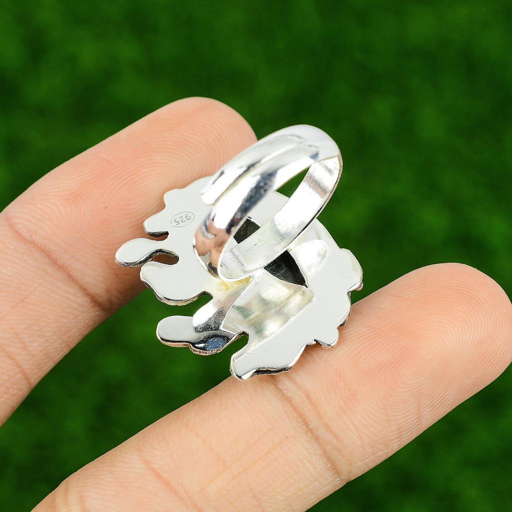 Natural Pietersite Gemstone Stackable Adjustable Ring 925 Silver For Girls