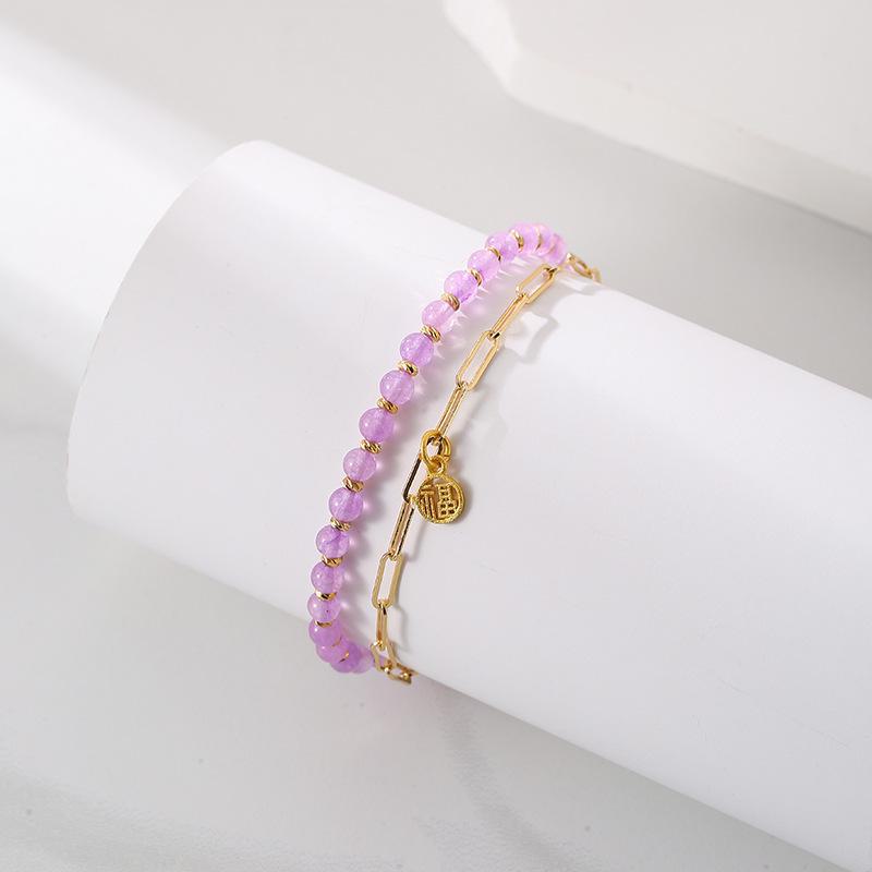 Высококачественный позолоченный браслет из натуральных камней - идеальный подарок для девушки или друга