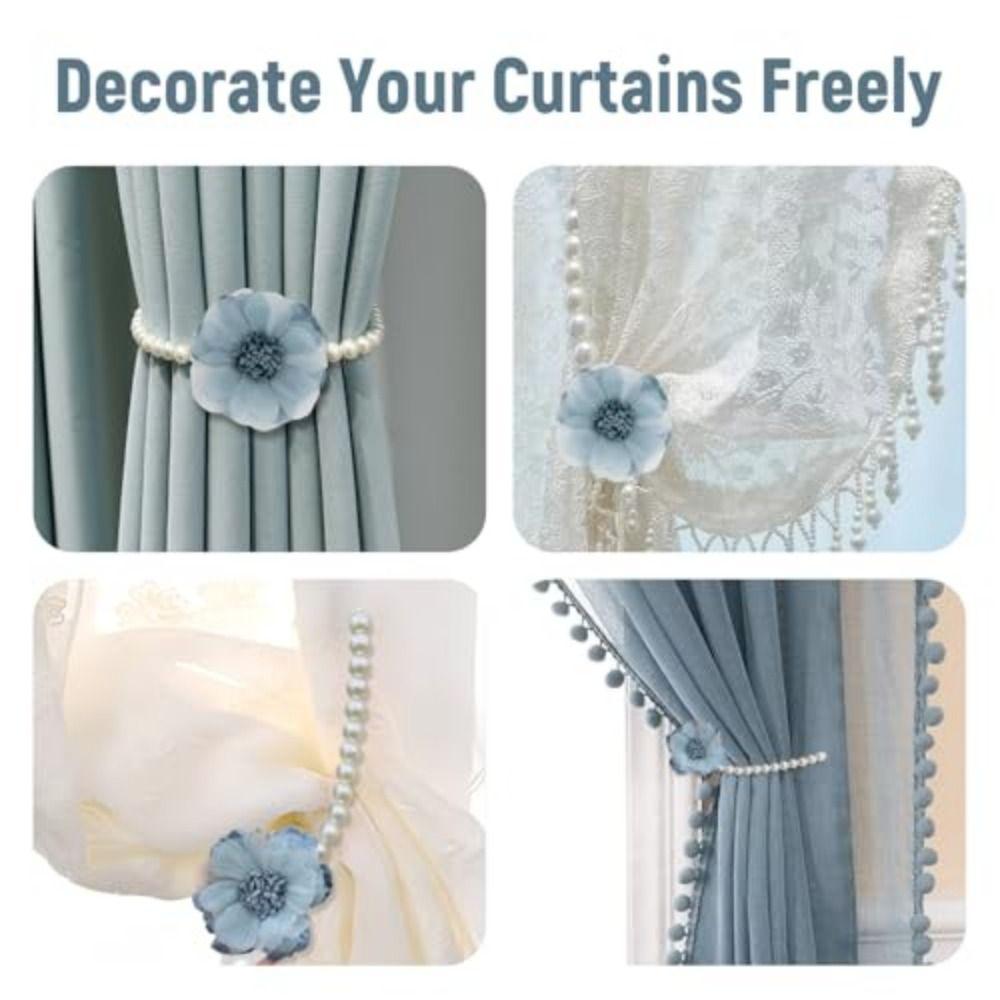 Flower Curtain Tiebacks Handmade Window Ties Creative Curtain Buckle For Home Office Decorative