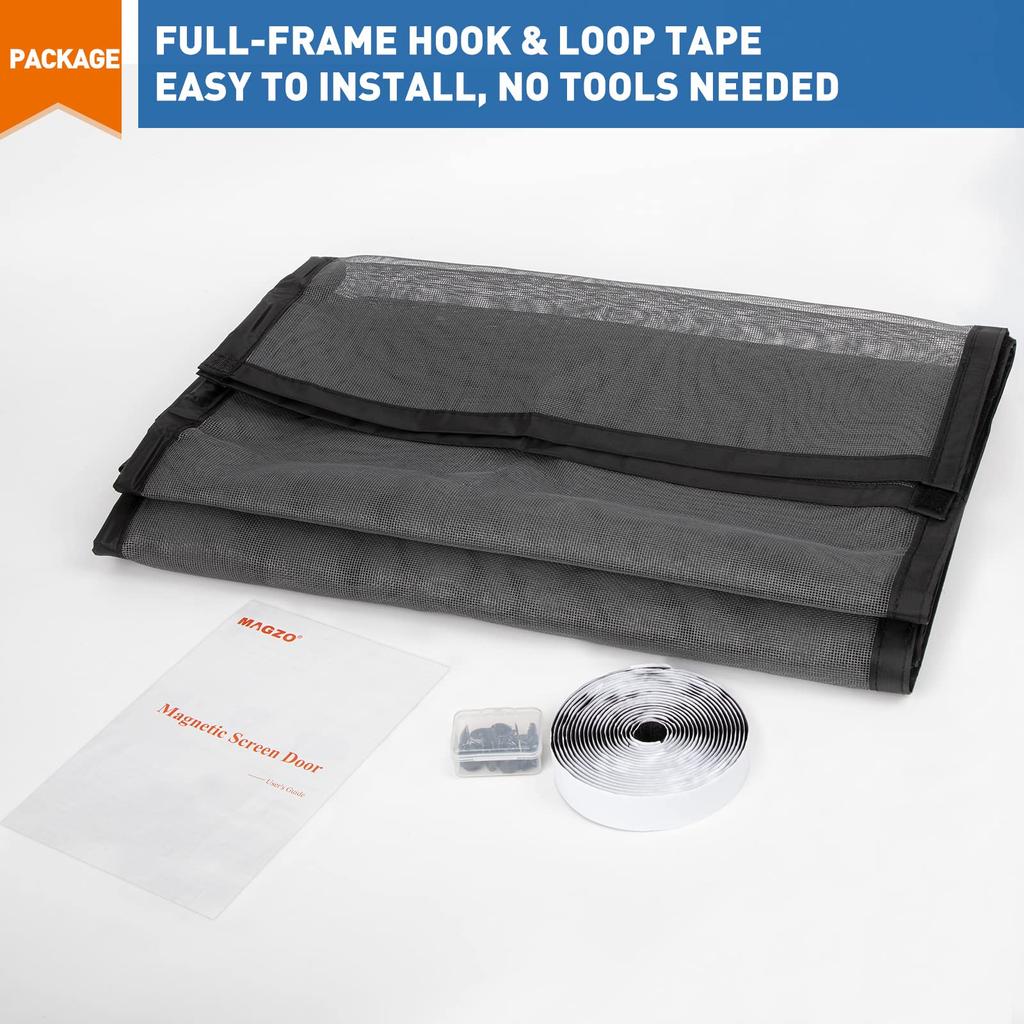 Velcro Installation Magnetic Soft Screen Doors and Windows with Household Magnetic Buckle Screen Doors