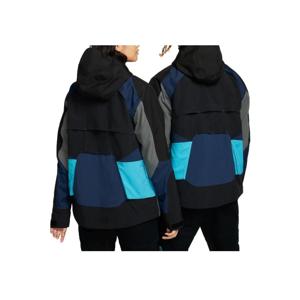 Nike ISPA Series FW23 Водонепроницаемая куртка с контрастным капюшоном Gore-Tex Верхняя одежда унисекс Черный FB2370-010