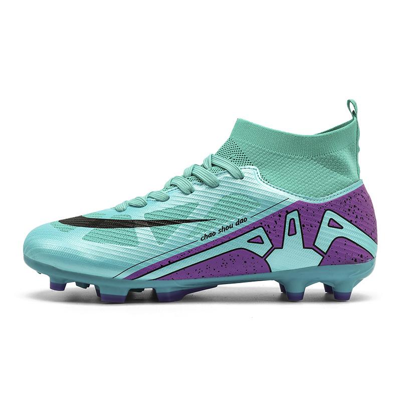 Взрослые высокие футбольные бутсы с шипами для искусственного газона, спортивная тренировочная обувь для мальчиков и девочек