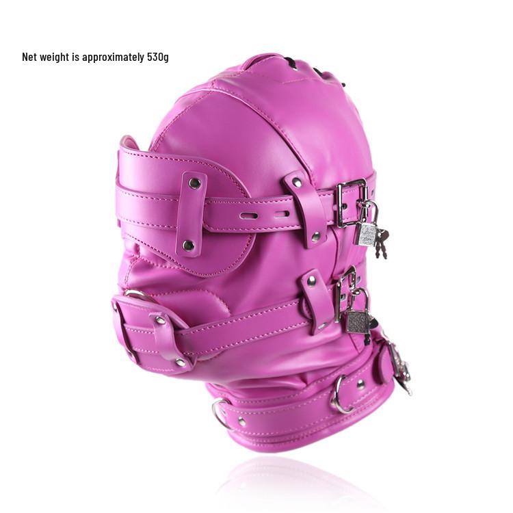 Эротический капюшон с фаллосом, маска для глаз, кожаная маска и полиуретановое кольцо для рта