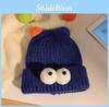 Мультяшная шапка бини с большими глазами и маленьким монстром для женщин, милая, причудливая, для пар, зимняя