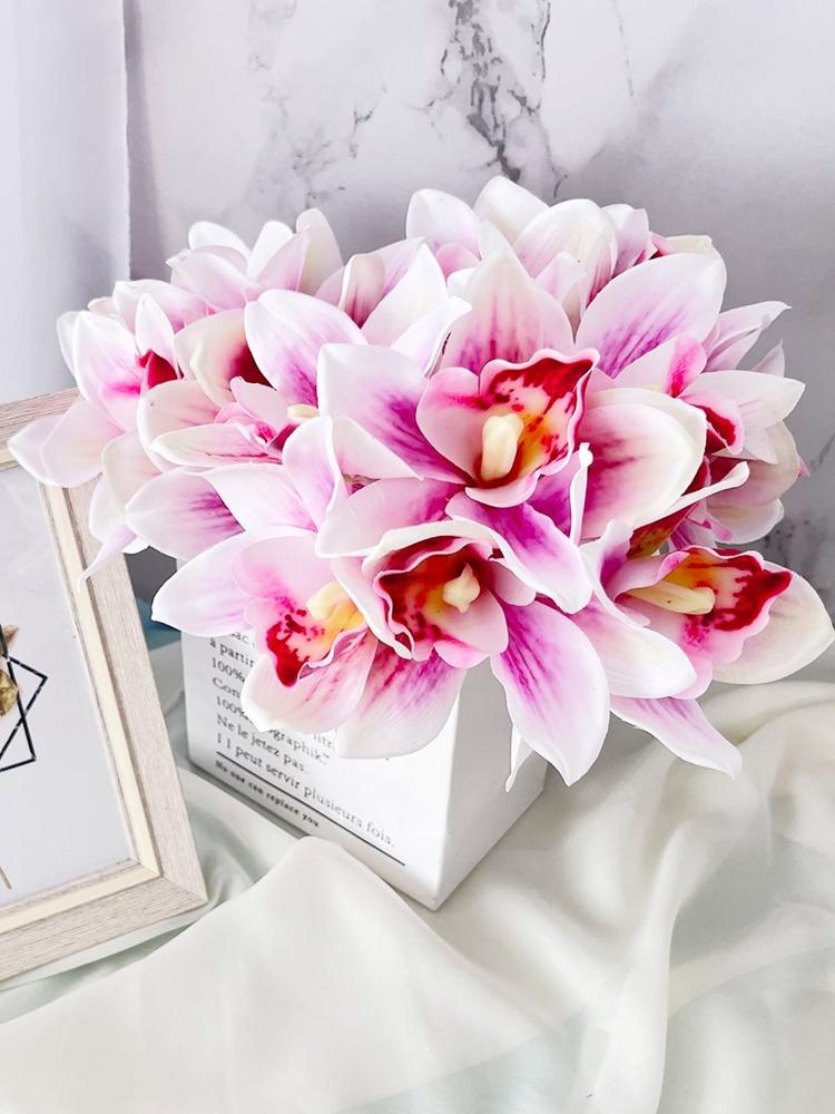 3 шт. искусственная орхидея 6 головок/упаковка искусственный букет фаленопсисов шелковые настоящие искусственные цветы для дома свадьбы ресторана отеля номера декор