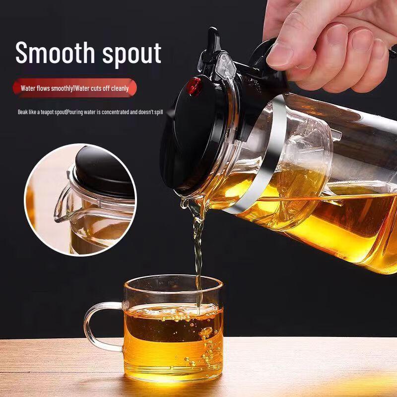 GOWKE Heat-Resistant Glass Steeping Teapot with Filter