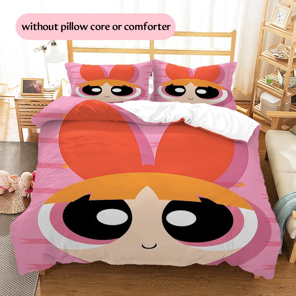 Powerpuff Girls Blossom Cute Duvet Cover & Pillowcases, Powerpuff Girls Fan Bedding, Ideal Gift.chl