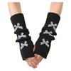 Thicken Y2K Fingerless Gloves Soft Knitted Sleeve Cover Fashion Bow Arm Warmers  Winter