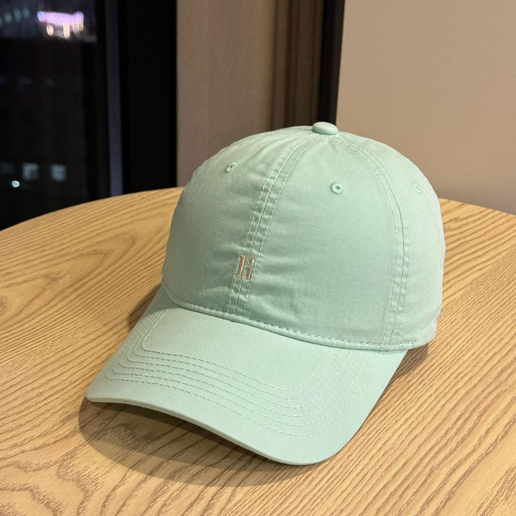 High-quality pure cotton, washed, new simple design H Letter Embroidered Baseball Cap for Men and Women, Casual Versatile Soft Top Duckbill Cap