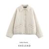 Kaslead New Women Clothes Western Style Heart-Shaped Decorated Row Button Cotton-padded Jacket Jacket 3046533