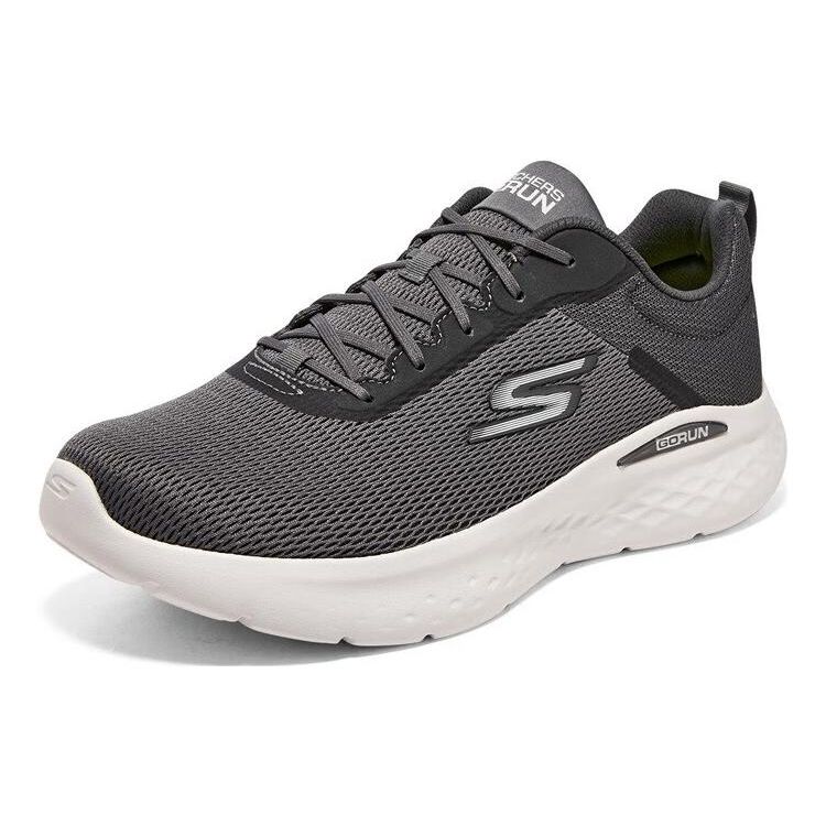 Skechers Go Run Lite Runner Удобные Спортивные Мягкая Амортизация Тренировки Поездки на Работу Сетчатые Дышащие Машинная Стирка Низкие Беговые Кроссовки 220893-GRY