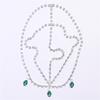 European and American Multi-Layer Forehead Lace Ethnic Water Drop Pendant Party Rhinestone Hair Chain Accessories Wholesale