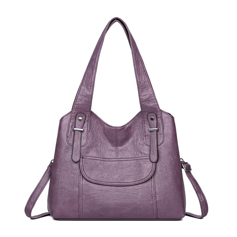 Женская сумка-тоут из мягкой кожи, сумка через плечо