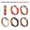 Leather Sport Band Metal Case Replacement Wristband for Google Fitbit Air for Men Women