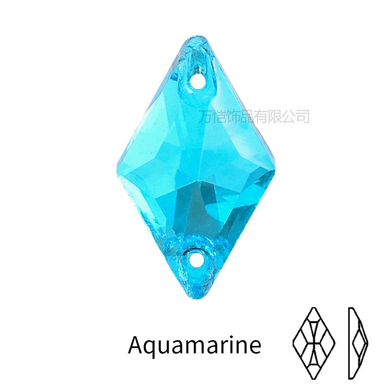 Crystal Hand-Sewn Diamond, Glass Rhinestone Diy Crystal Material, Rhombus Creative Clothing Accessories