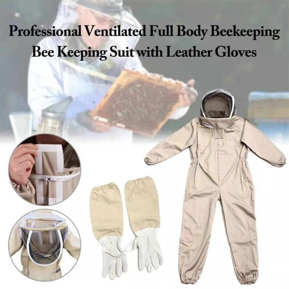 Thickened Bee Repellent Clothing Anti-Bee Leather Glove Thick Protective Clothing Suit Beekeeper