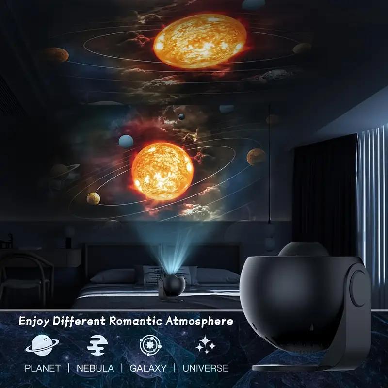 A Star Projector Night Light with HD Motion Pictures Desktop LED Projector Light with Rotating Nebula Effectmultiple Themes