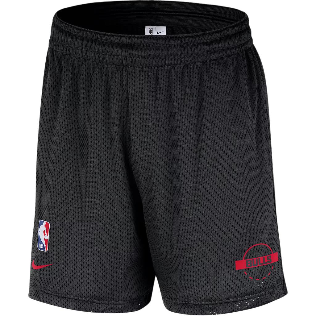 Nike Шорты повседневные мужские Chicago Bulls с логотипом-буквой, средняя посадка, свободный крой, пятиточечные HM7335-010