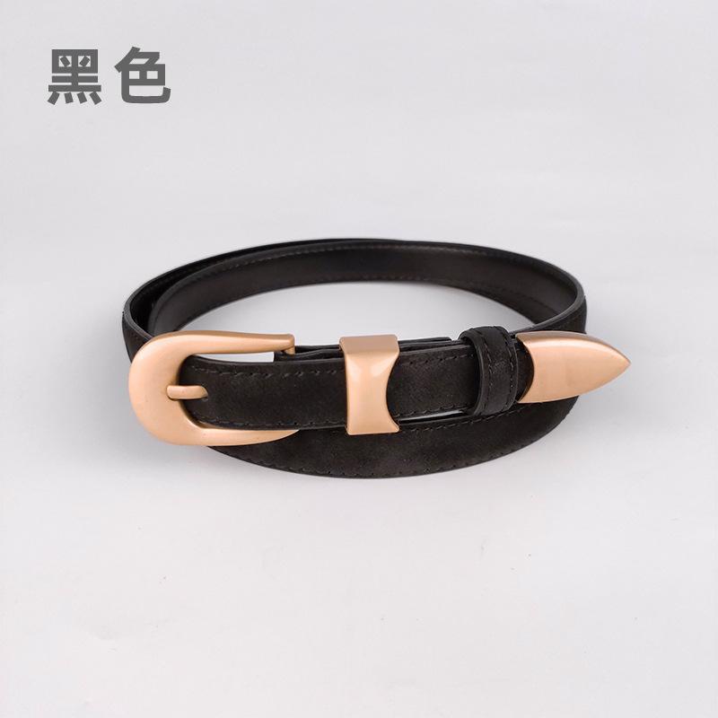 Vintage Matte Cowhide Women'S Genuine Leather Belt Casual Pants Jeans Premium Women'S Belt