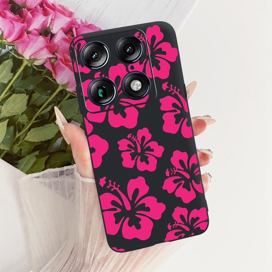 For Motorola Signature Cute Flower Butterfly Cat Painted Case For Motorola Signature XT2603-2 Black Silicone Soft Phone Cases