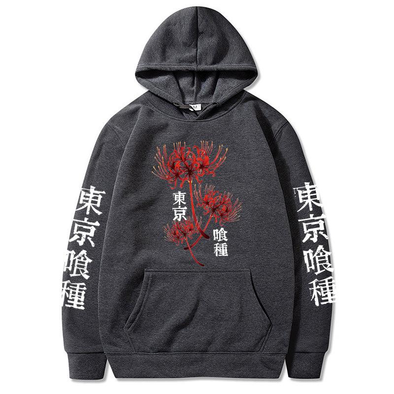 Tokyo Ghoul Anime Hoodies Men Women Gothic Harajuku Autumn Winter Fleece Streetwear