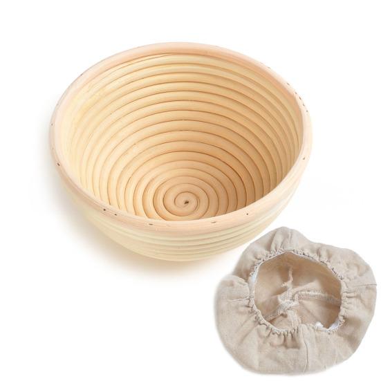 Ротанговая расстоечная корзина Круглая Баннетон для выпечки хлеба на закваске Включает вкладыш Натуральные плетеные вручную корзины для ферментации для домашних пекарей Ремесленный хлеб