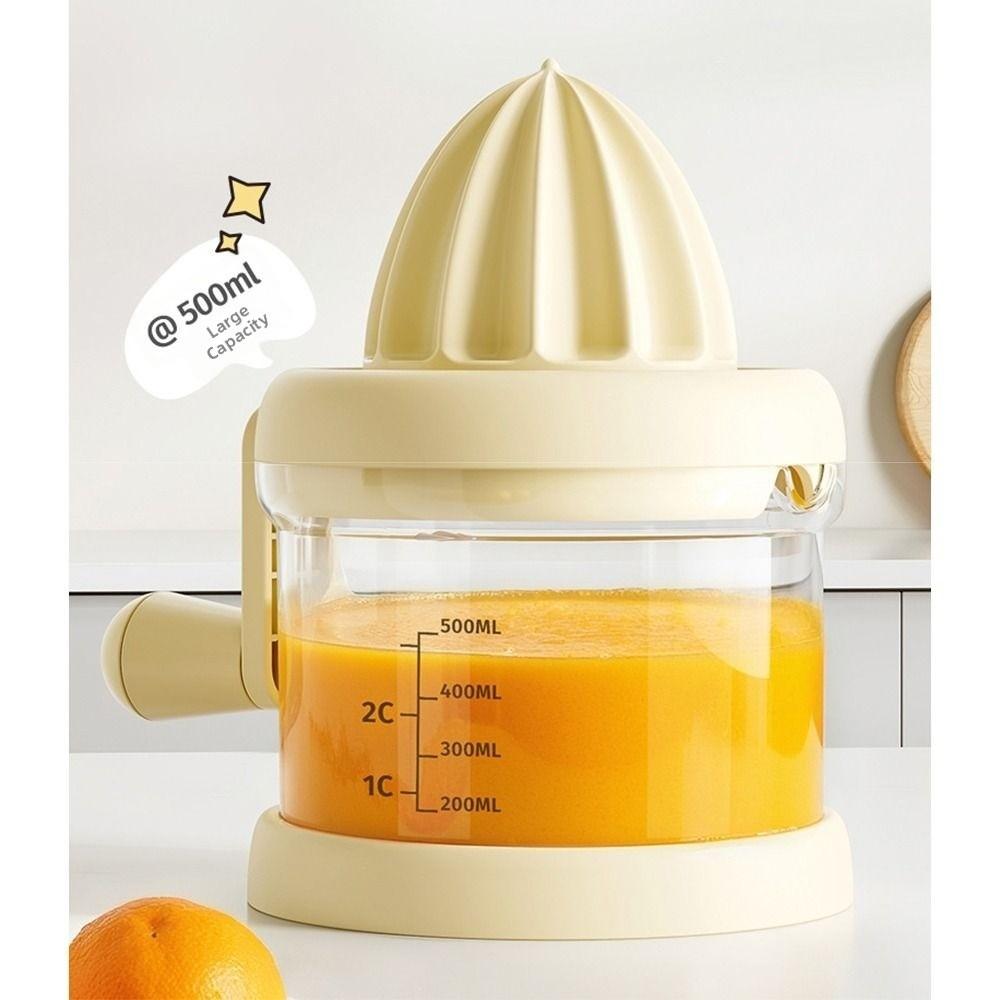 Scale Measure Hand Press Squeezer Transparent Fruit Residue Separator Citrus Press Home Use