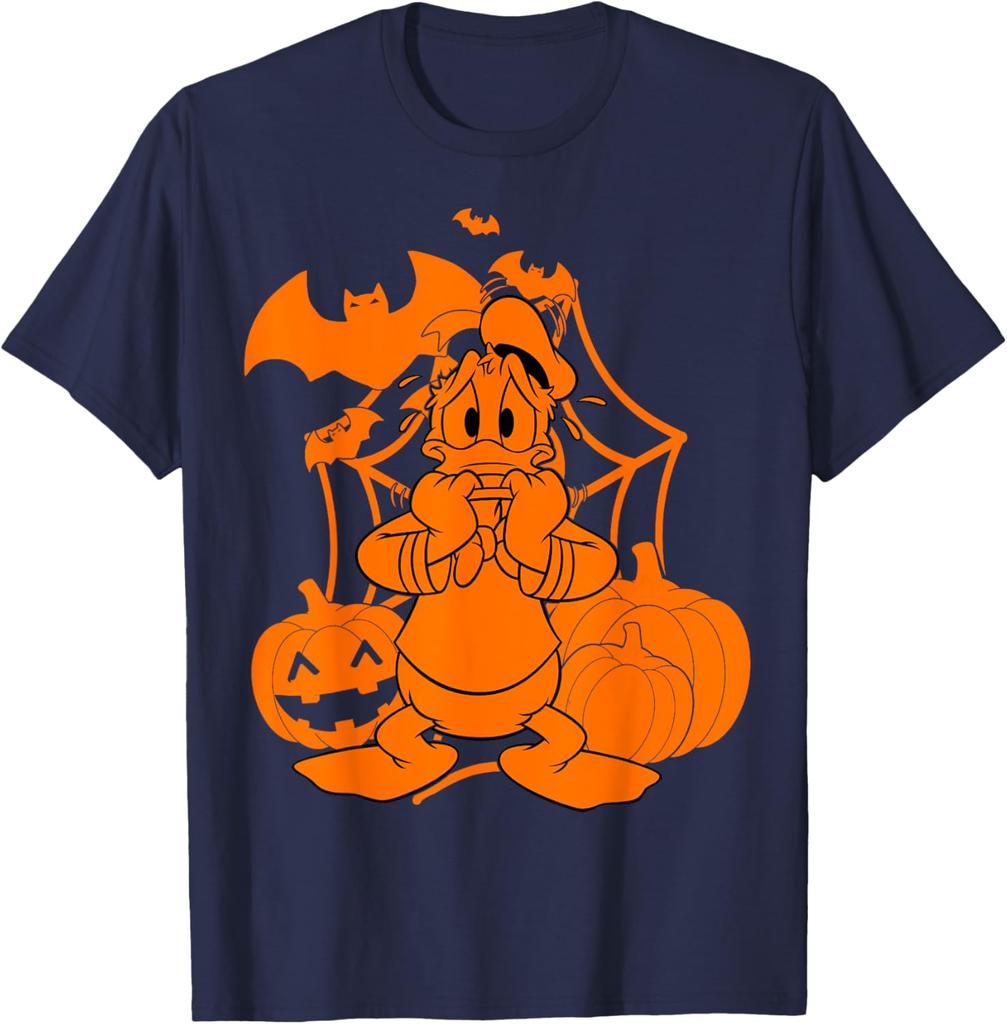 Hot Fashion Unisex Mickey & Friends Halloween Donald Duck Pumpkins T-Shirt S-4XL Four Seasons Gift
