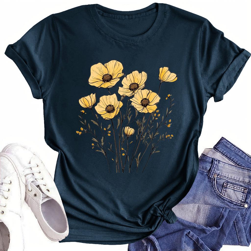 Toddler Girl Boy T-Shirts Kids Top Boys And Girls Printed Short Sleeved T-shirt 1-12Y