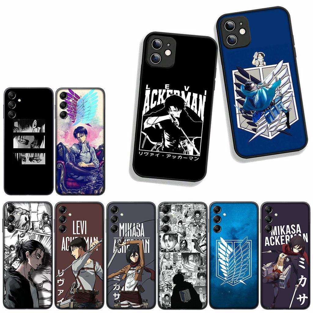 Чехол Cover для OPPO A80 A60 A40 A38 A79 A16 A17 A58 A78 A94 A95 A57 A15 A74 A53 A96 A98 Кейс Атака Титанов Леви Эрен Йегер