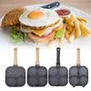 Сковорода с 4 отверстиями Сковорода с 4 отверстиями Антипригарная жаропрочная сковорода для омлета для блинов бургеров Кухонный аксессуар Черная сковорода для омлета