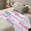 Soft Solid Color Flannel Throw Blanket Cozy Warm Home Blanket for Halloween & Christmas, Comfortable Light Fabric for Daily Casual Home Use