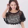 Elegant Lace Cover Up Tops Hollow Out Fake Collar Lightweight Lace Shawl Poncho  Women