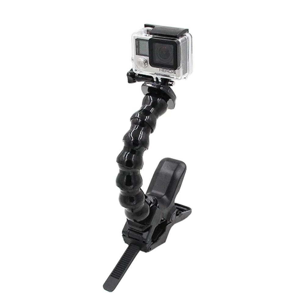 TELESIN Зажим-держатель «Челюсти» Гибкий держатель на гибкой шее для GoPro Hero 13 12 11 10 9 8 DJI OSMO Action 5Pro 4 3 Insta360 X5 X4