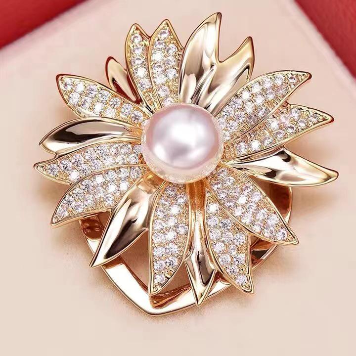 High-End Dual-Purpose Flower Brooch & Scarf Buckle Corsage Pin