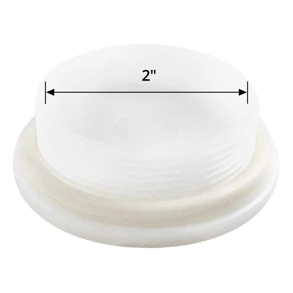 5PCS Plastic Bung Caps White Poly Buttress Waterproof Plastic Drum Plugs Fine Thread