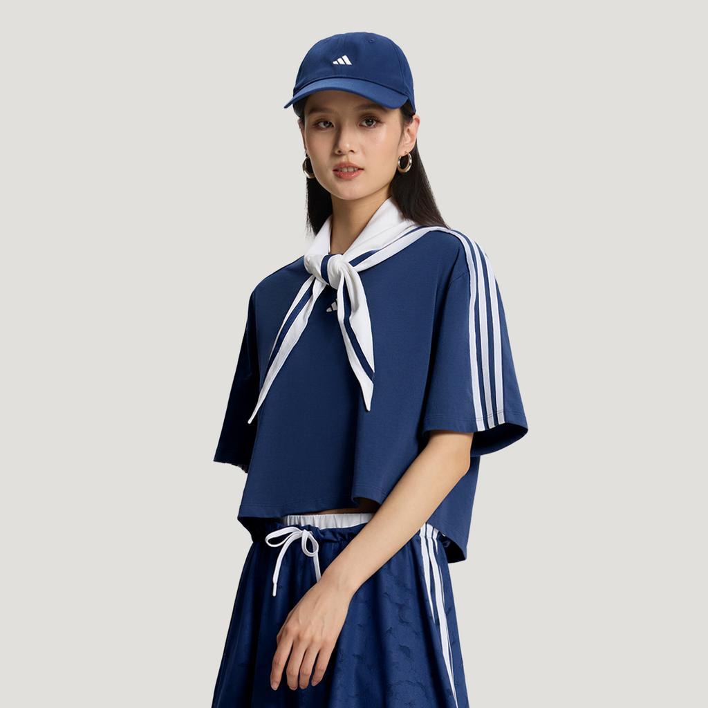 Adidas Dance T Shirts Women's Tech Indigo Navy Collar Moderate Other