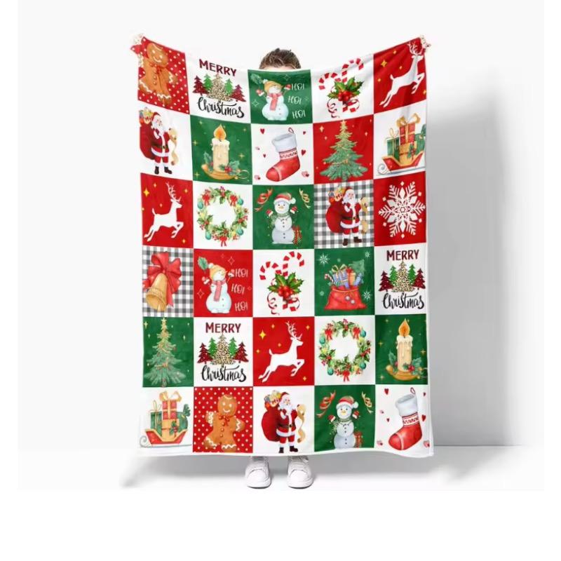Рождественский плед Зимняя снежинка Праздничный Рождественский плед Рождественские одеяла Санта Клауса Пледы со снежинками Рождественские пледы