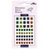 Rhinestone Stickers - Square Diamonds - Multicolored