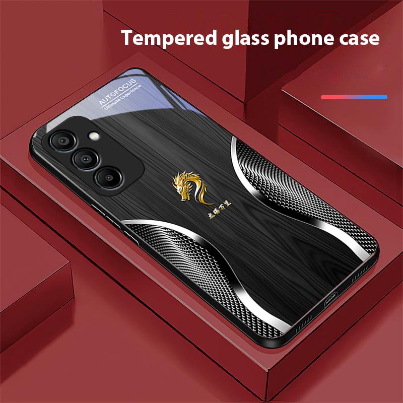 Деревянный Дракон Черный Для Samsung Galaxy A15 5G 54 4G 51 50 24 35 90 71 12 51 53 52S 80 22 34 Черный Чехол для телефона из закаленного стекла