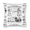 Retirement Apparel Square Pillowcase Polyester Linen Velvet Creative Zip Decor Car Cushion Cover