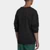 Adidas Originals Trefoil Silicon Crew Neck Sweatshirt Men Sweatshirt Black GN3293