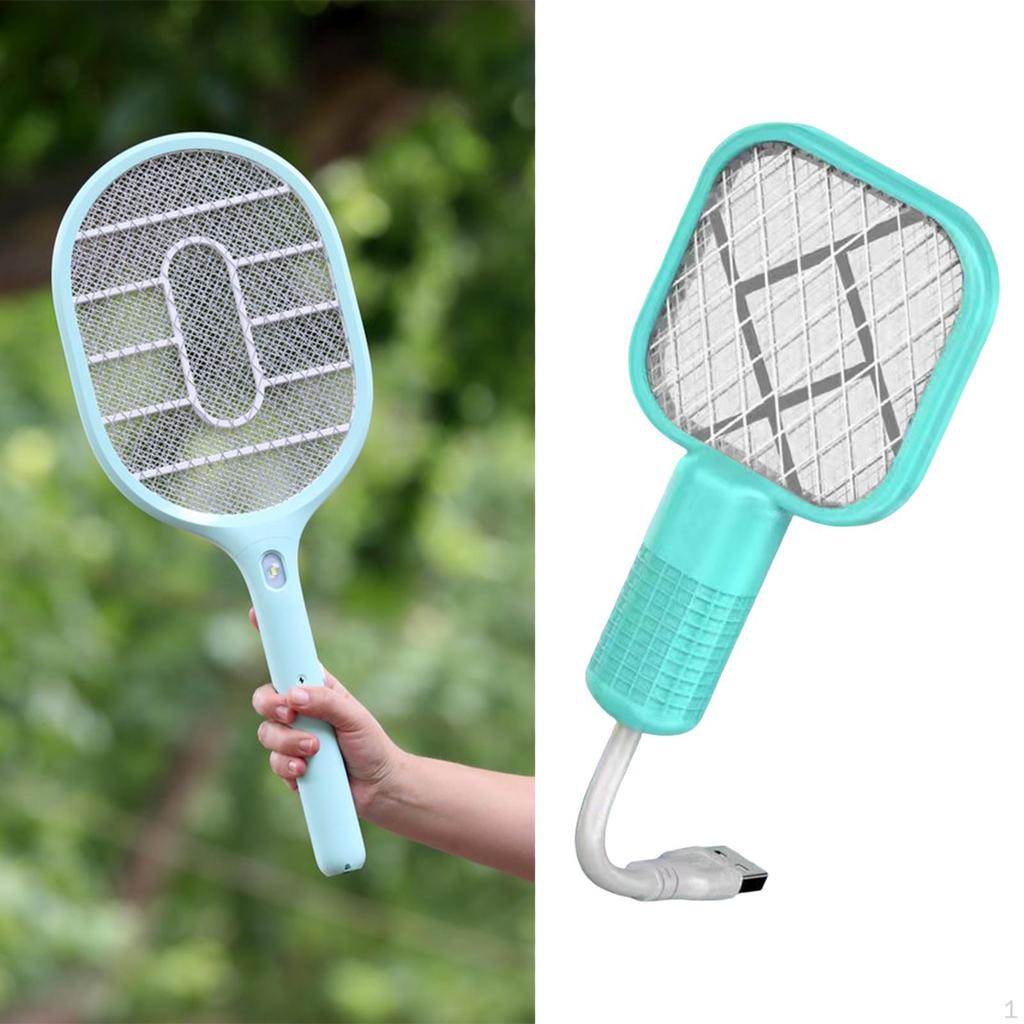 Fly Killer Swatter Compact Mini Zapper Racket for Trips Kitchen Backyard