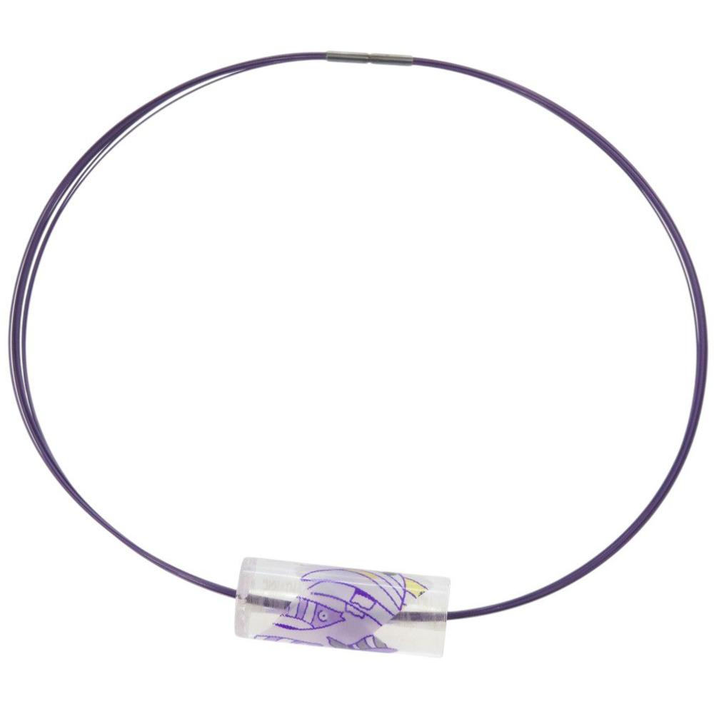 Б/У ОРИГИНАЛЬНЫЙ HERMES fish RicineChoker фиолетовый/прозрачный пластик/проволока