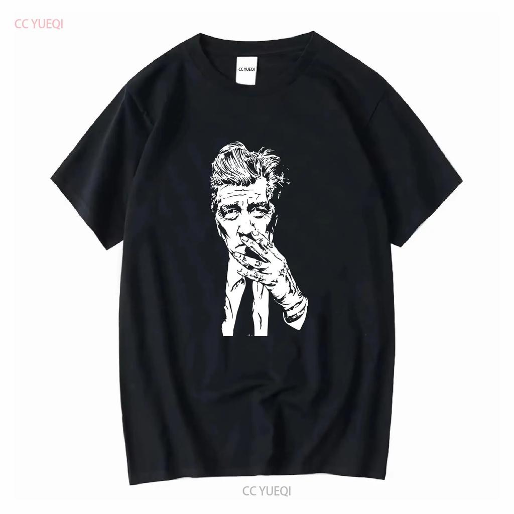 David Lynch Design T Shirt Twin Peaks Blue Velvet Movie vintage Washed Soft fashion streetwear Breathable homme vintage Washed