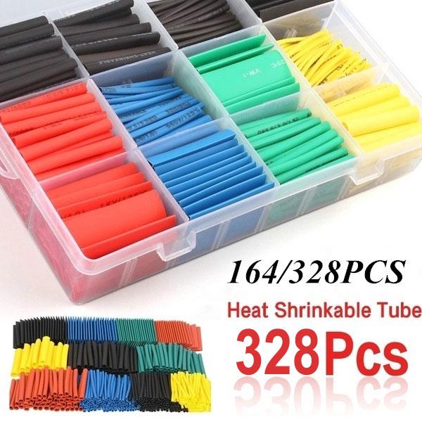 127/164/328/530шт 2:1 комплект термоусадочных трубок с изоляцией из полиолефина, набор проводов и термоусадочных трубок в ассортименте(Нет коробки)