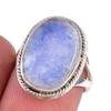 Natural Rainbow Moonstone Gemstone Handmade 925 Solid Silver Gift Ring S.6 T5g14