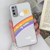 Прозрачный чехол для Vivo Y78 Y55 Y67 Y73 Y75 Y50 Y91 Y91C Z6 Красивый радужный узор Ультратонкий Мягкий силиконовый Противоударный Защитный чехол для Vivo Чехлы